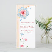 Rustic Floral Wedding Programmakaart (Staand voorkant)