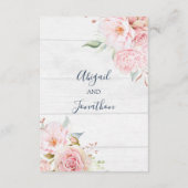 Rustic Floral Wedding QR code Details Insert Informatiekaartje (Achterkant)
