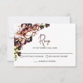 Rustic Floral Wedding RSVP (Voorkant)