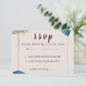 Rustic Floral Wedding RSVP Card (Staand voorkant)