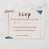 Rustic Floral Wedding RSVP Card (Voorkant)