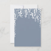 Rustic Floral Wedding RSVP / Reply (Dusty Blue) (Achterkant)