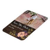 Rustic Floral Wedding Save the Date Invitation Magneet (Linkerzijde)