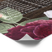 Rustic Floral Wedding Seating Chart Poster (Hoek)