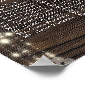 Rustic Floral Wedding Seating Chart Poster (Hoek)