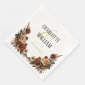 Rustic Floral Wedding Servet (Hoek)