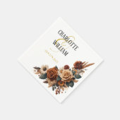 Rustic Floral Wedding Servet (Hoek)