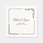 Rustic Floral Wedding Servet (Voorkant)