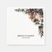 Rustic Floral Wedding Servet (Voorkant)