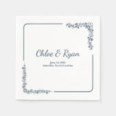 Rustic Floral Wedding Servet (Voorkant)