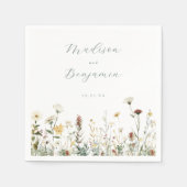 Rustic Floral Wedding Servet (Voorkant)