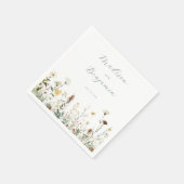 Rustic Floral Wedding Servet (Hoek)