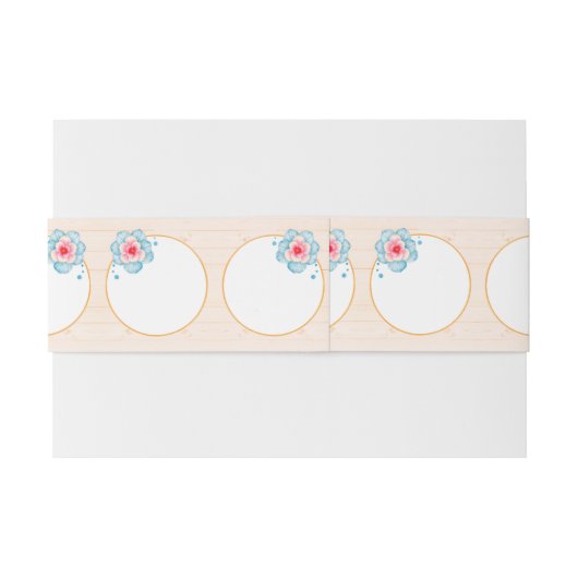 Rustic Floral Wedding Uitnodigingen Wikkel (Achterkant Voorbeeld)