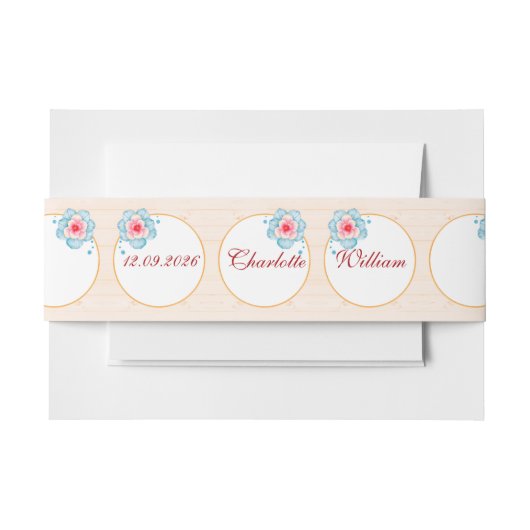 Rustic Floral Wedding Uitnodigingen Wikkel (Voorkant Voorbeeld)