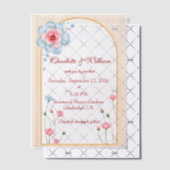 Rustic Floral Wedding Vellum Uitnodigingen (Offset (Uitnodiging))