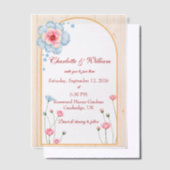 Rustic Floral Wedding Vellum Uitnodigingen (Offset)