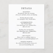 Rustic Floral Wildflower Budget Weduwen Uitnodigin (Achterkant)