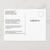 Rustic Floral Wood Bridal Shower Briefkaart (Achterkant)