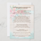 Rustic Floral & Wood Elegant Bachelorette Weekend  Kaart (Achterkant)