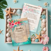 Rustic Floral & Wood Elegant Bachelorette Weekend  Kaart