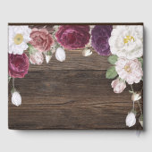Rustic Floral Wood String-lampen Weddenschap Gastenboek (Achterkant)