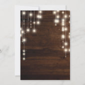 Rustic Floral Wood  typografie Save The Date (Achterkant)