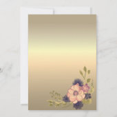 Rustic Floral Wood Wedding Invitation Kaart (Achterkant)