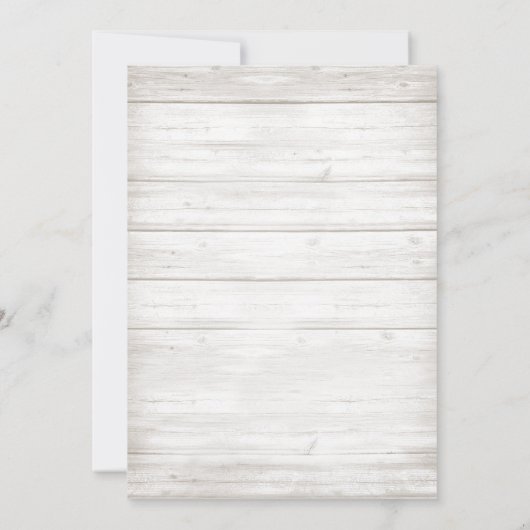 Rustic Floral Woodland Animals Girl Baby shower Kaart (Achterkant)