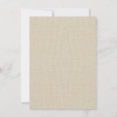 Rustic Floral Wreath Burlap Vrijgezellenfeest nodi Kaart (Achterkant)