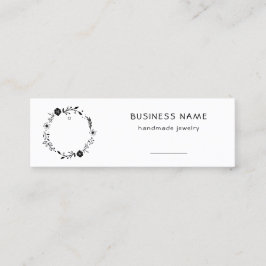 Rustic Floral Wreath Earring Price Label