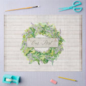 Rustic Floral Wreath Farmhouse Greenery Wood Tissuepapier (Craft)