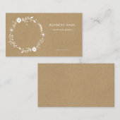 Rustic Floral Wreath Kraft Label prijs (Voorkant / Achterkant)