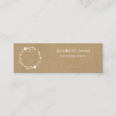 Rustic Floral Wreath Kraft Label prijs (Voorkant)