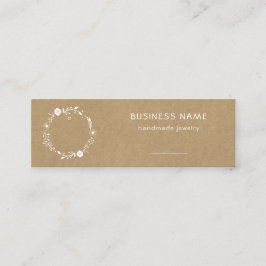 Rustic Floral Wreath Kraft Label prijs
