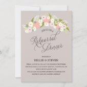 Rustic Floral Wreath Rehearsal Dinner Kaart (Voorkant)