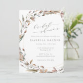 Rustic Floral Wreath Waterverf Vrijgezellenfeest Kaart (Staand voorkant)