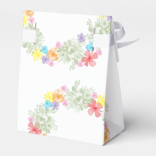 Rustic Floral Wreath Wedding Bedankdoosjes (Achterkant)