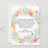 Rustic Floral Wreath Wedding Bedankt (Voorkant)