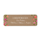 Rustic Floral Wreath Wedding Etiket (Voorkant)