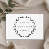 Rustic Floral Wreath Wedding Gastenboek