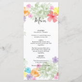 Rustic Floral Wreath Wedding Menu (Voorkant)