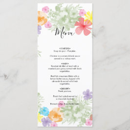 Rustic Floral Wreath Wedding Menu