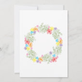 Rustic Floral Wreath Wedding Save The Date (Achterkant)