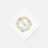 Rustic Floral Wreath Wedding Servet (Hoek)