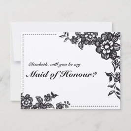 Rustic Floral zal je mijn dochter van een eerstekl Kaart