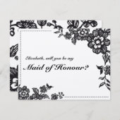 Rustic Floral zal je mijn dochter van een eerstekl Kaart (Voorkant / Achterkant)