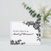 Rustic Floral zal je mijn dochter van een eerstekl Kaart (Staand voorkant)