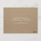 Rustic Florals Business Postcard Briefkaart (Achterkant)