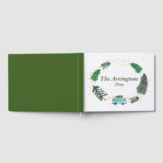 Rustic Florals Farmhouse Camper Personalized Gastenboek (Volledig)