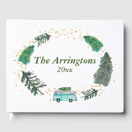 Rustic Florals Farmhouse Camper Personalized Gastenboek